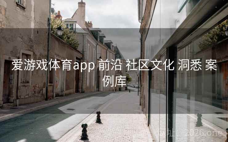 爱游戏体育app 前沿 社区文化 洞悉 案例库